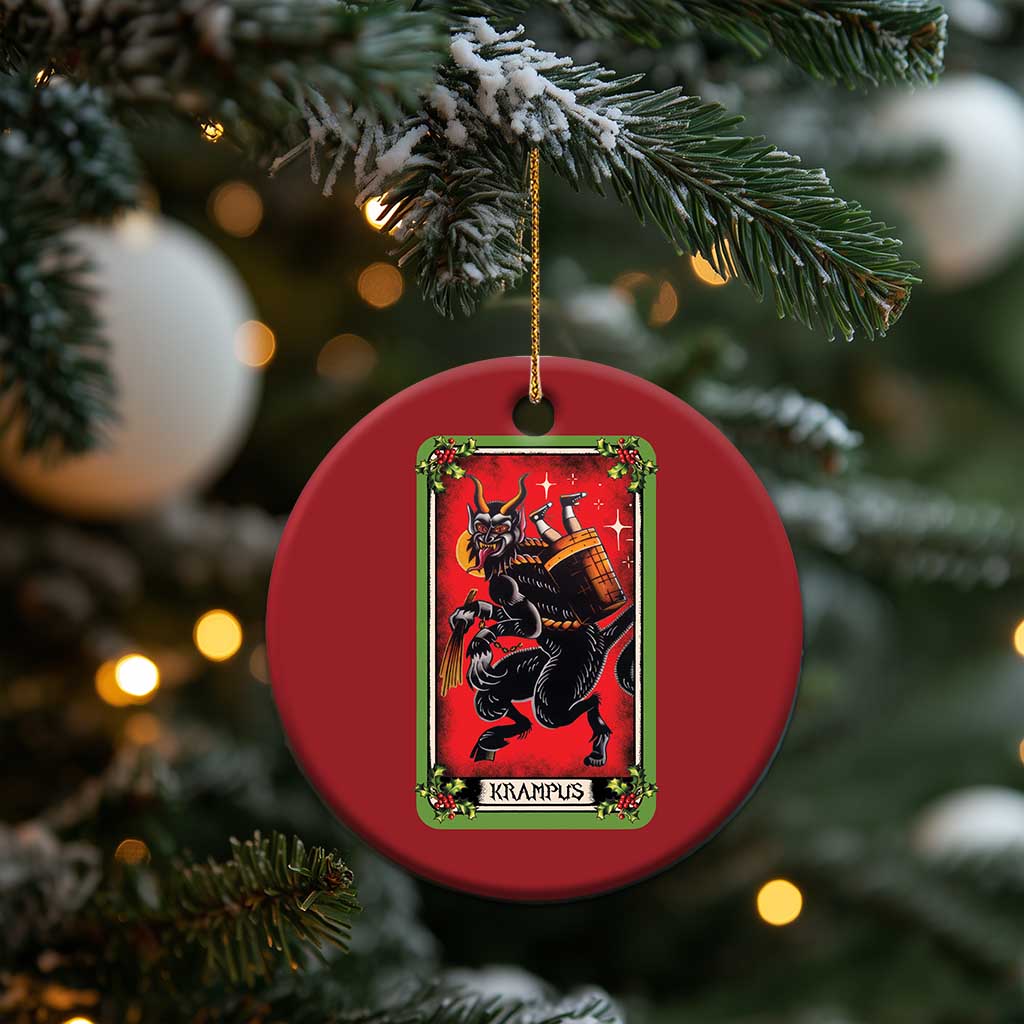 Xmas Krampus Christmas Ornament American Traditional Tarot Card TS09