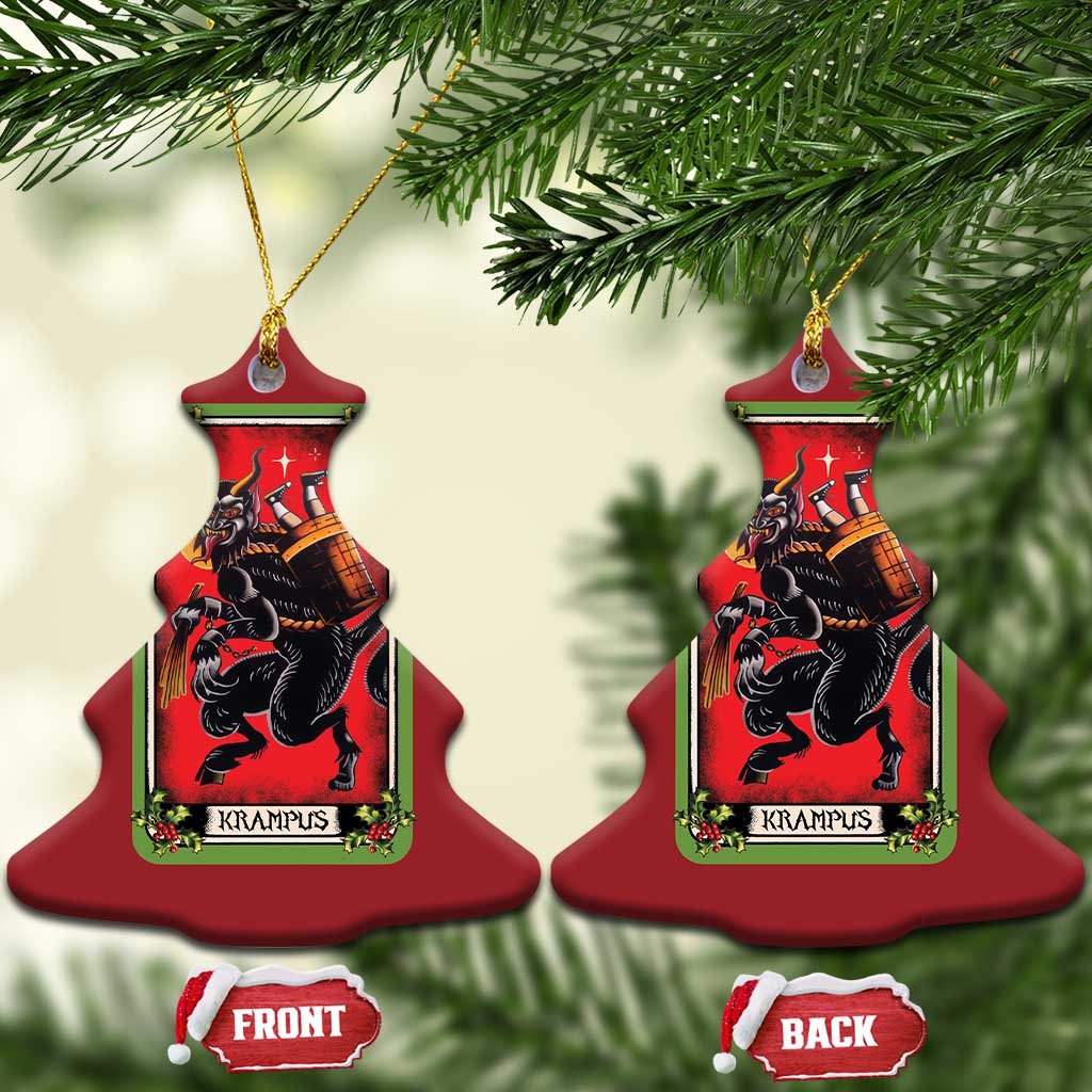 Xmas Krampus Christmas Ornament American Traditional Tarot Card TS09