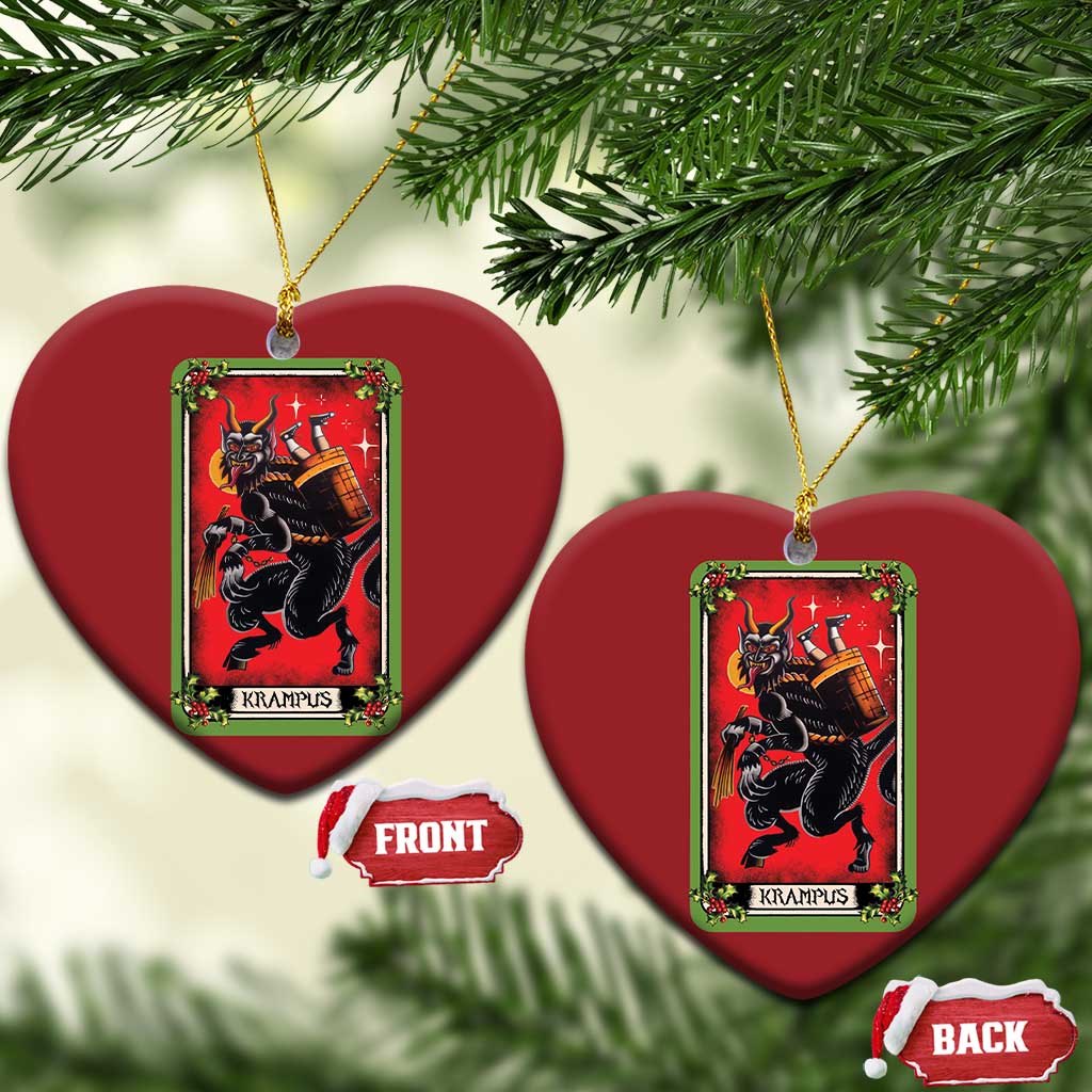 Xmas Krampus Christmas Ornament American Traditional Tarot Card TS09