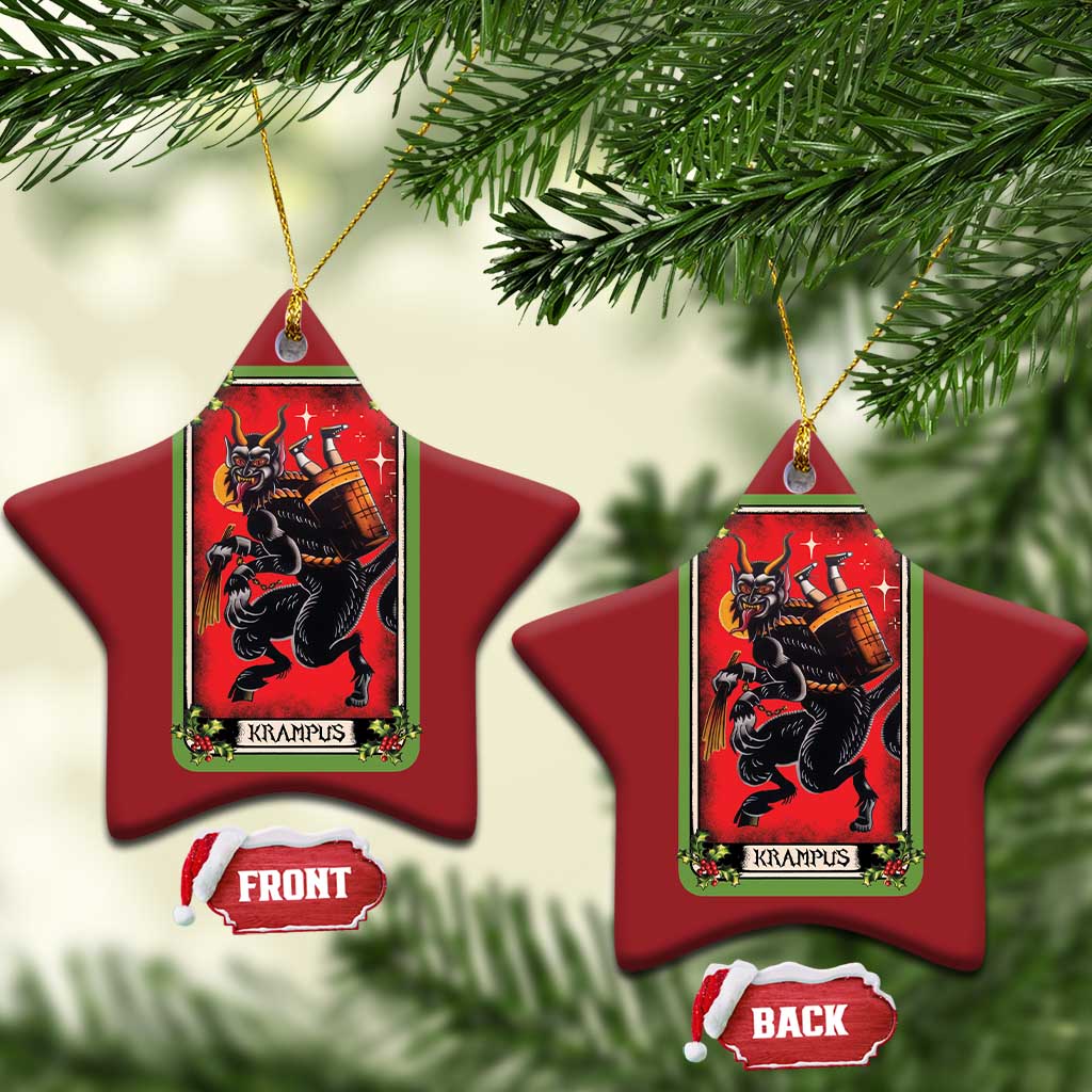 Xmas Krampus Christmas Ornament American Traditional Tarot Card TS09