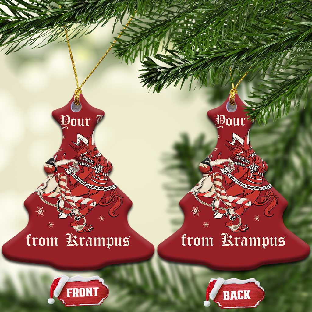Funny Xmas Christmas Ornament Hide Your Wife From Krampus TS09