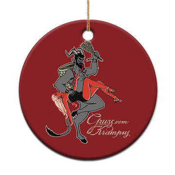 Funny Christmas Gruss Vom Krampus Christmas Ornament TS09