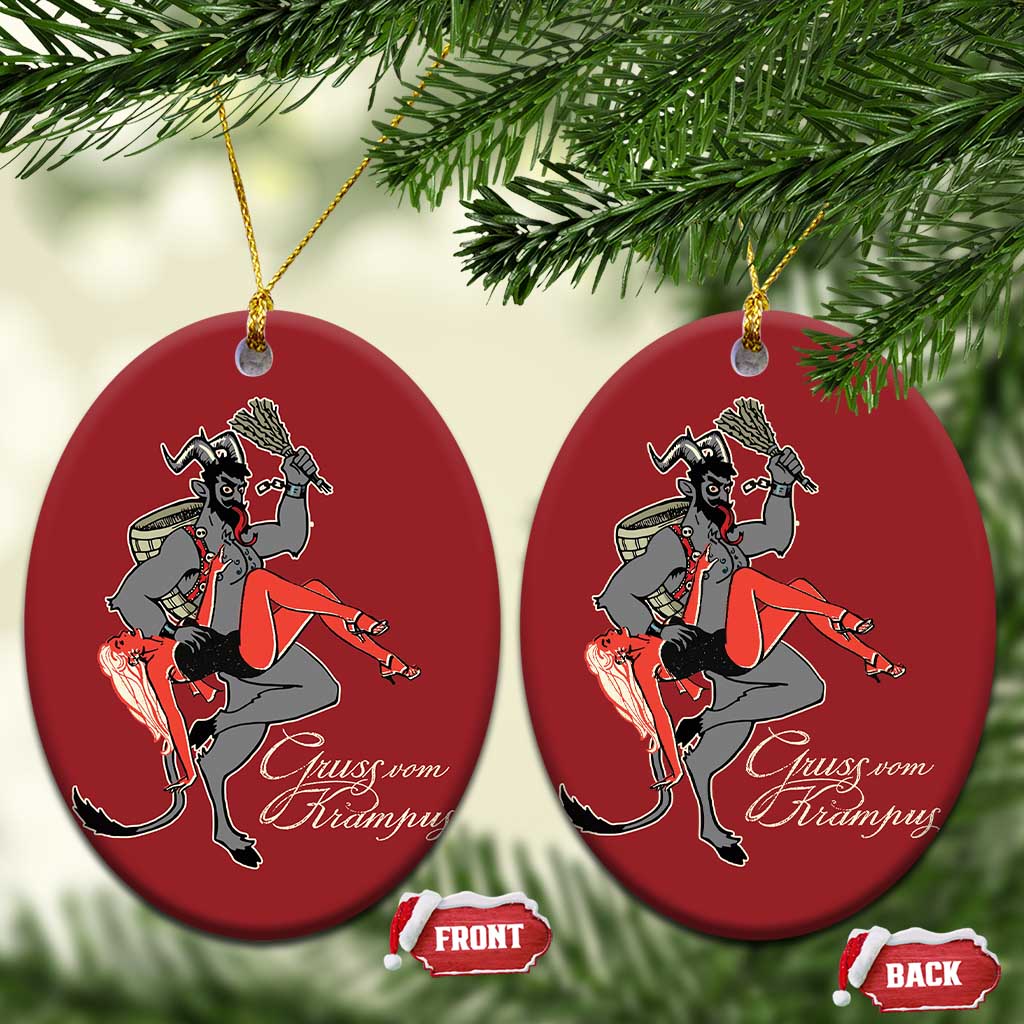 Funny Christmas Gruss Vom Krampus Christmas Ornament TS09