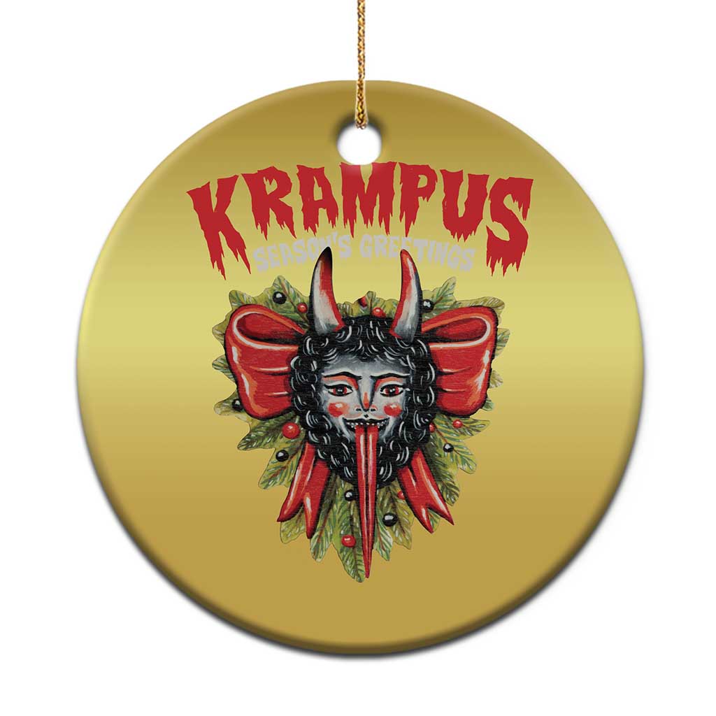 Xmas Krampus Christmas Ornament Season Greeting Coquette Bow Krampus TS09
