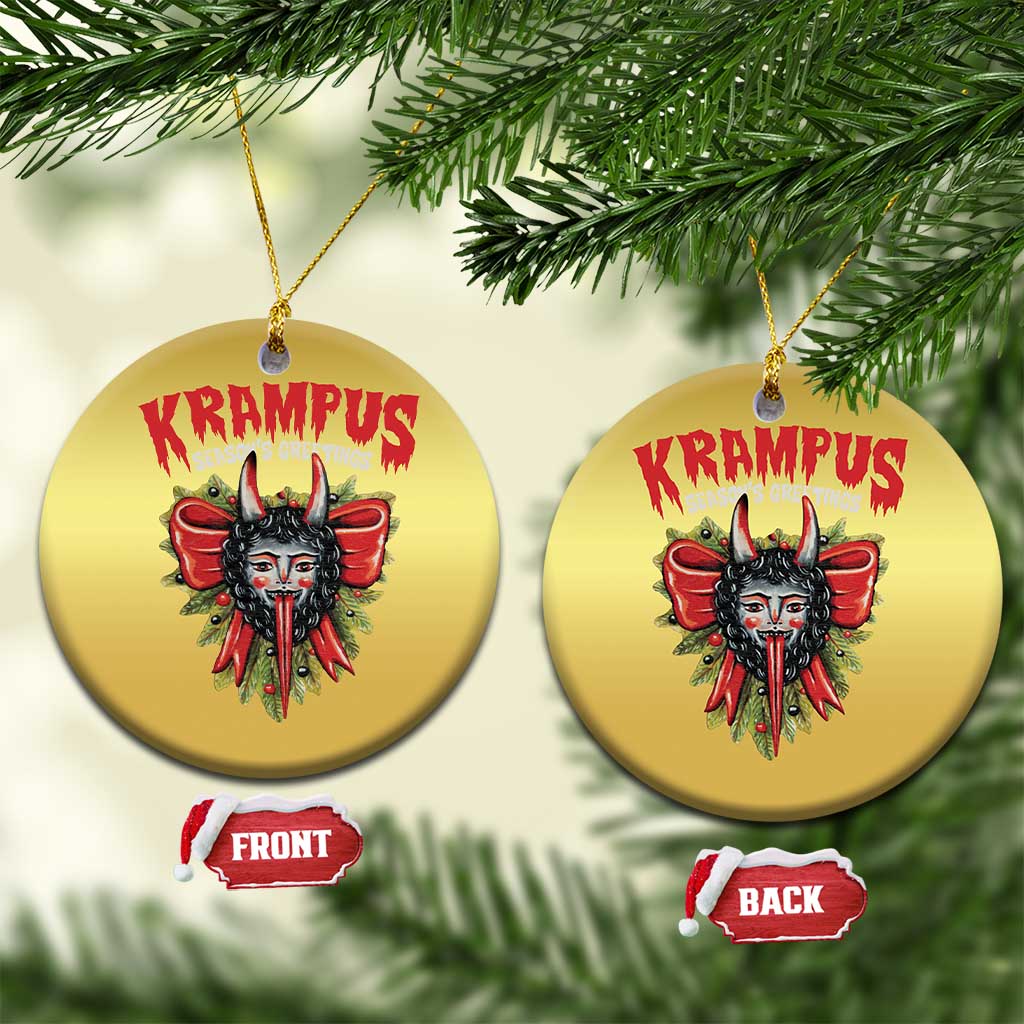 Xmas Krampus Christmas Ornament Season Greeting Coquette Bow Krampus TS09