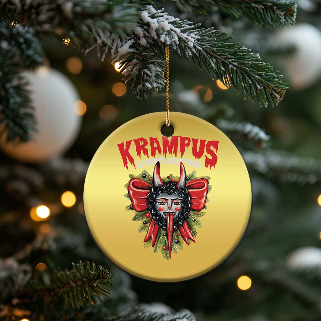Xmas Krampus Christmas Ornament Season Greeting Coquette Bow Krampus TS09
