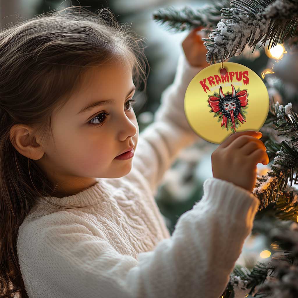Xmas Krampus Christmas Ornament Season Greeting Coquette Bow Krampus TS09