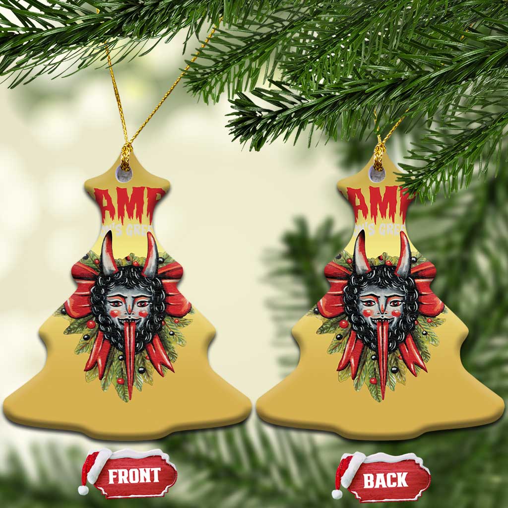 Xmas Krampus Christmas Ornament Season Greeting Coquette Bow Krampus TS09