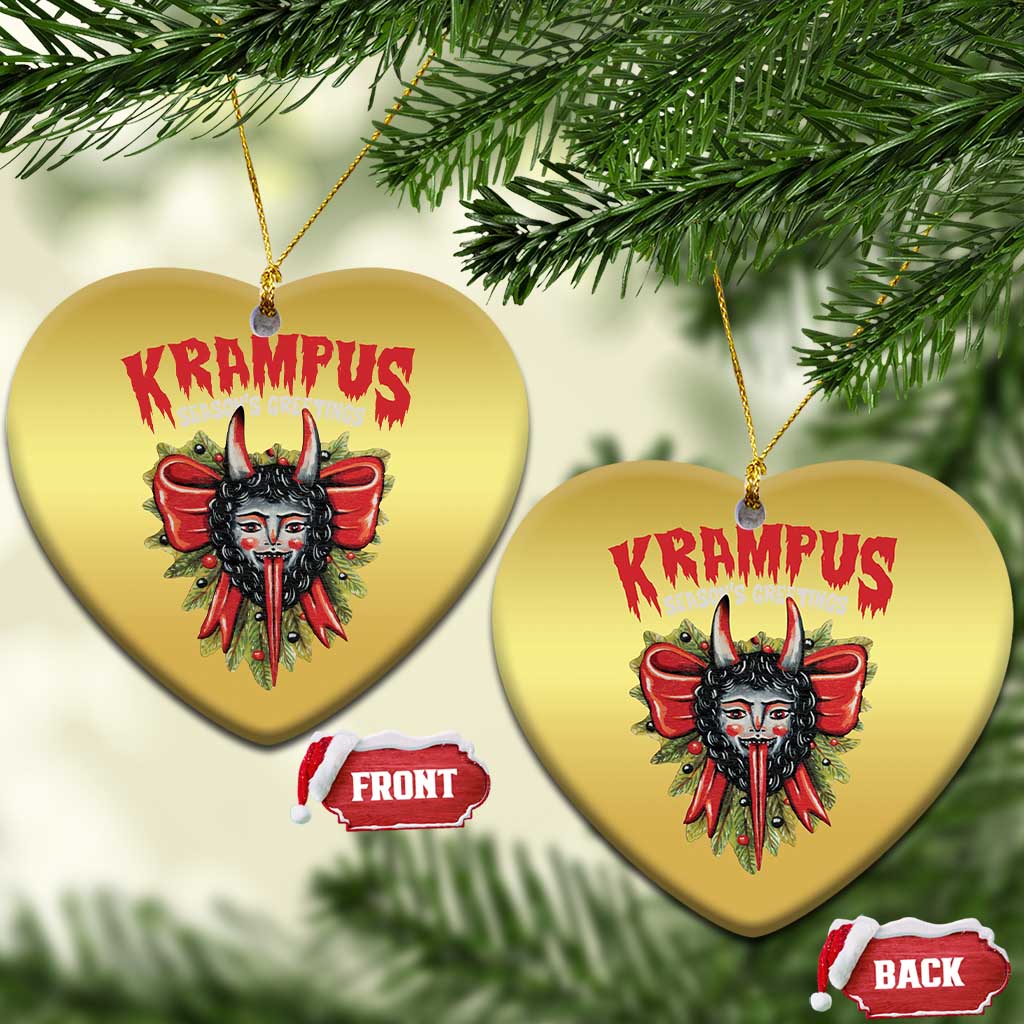 Xmas Krampus Christmas Ornament Season Greeting Coquette Bow Krampus TS09