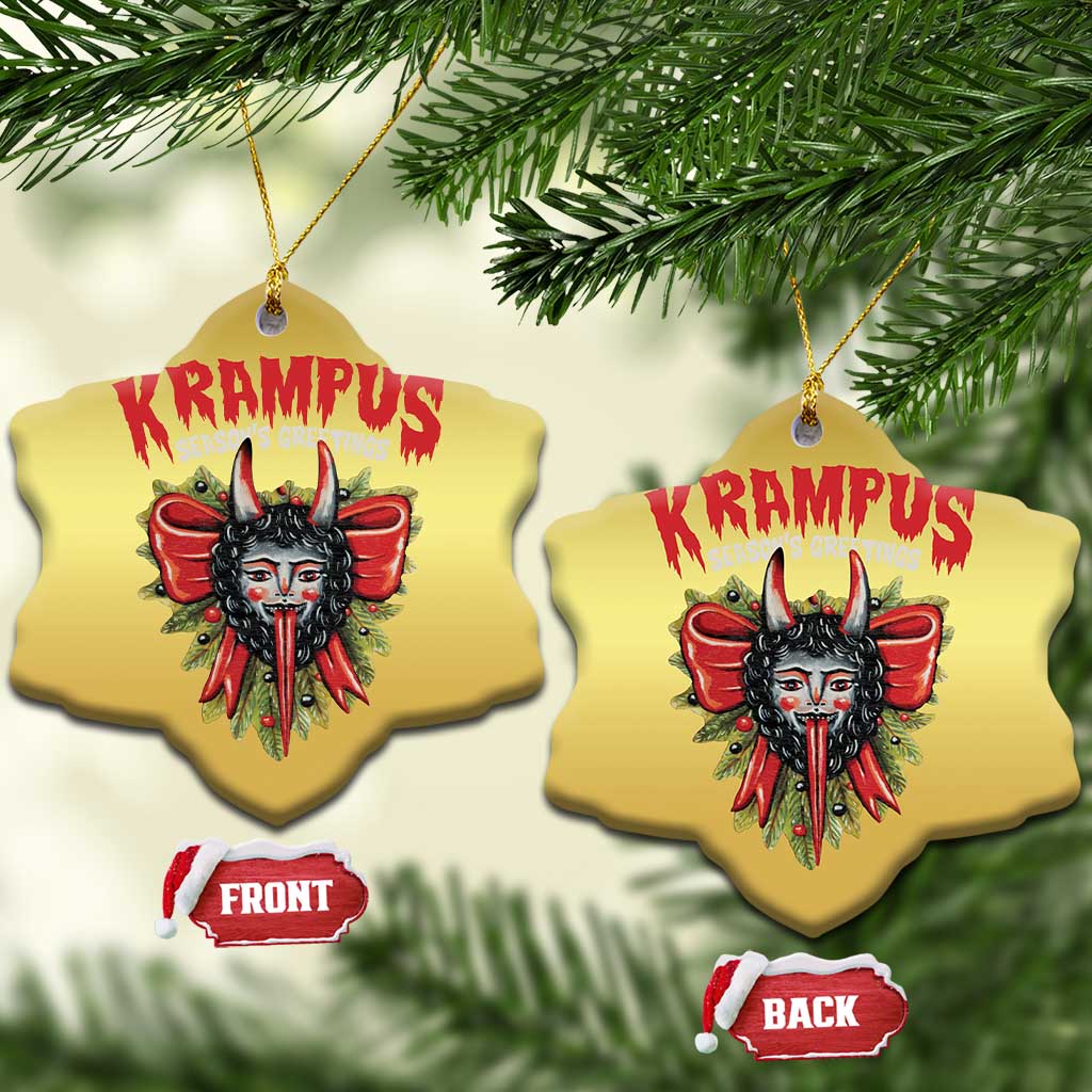 Xmas Krampus Christmas Ornament Season Greeting Coquette Bow Krampus TS09