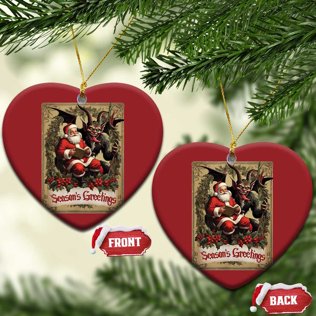Xmas Krampus Christmas Ornament Season Greeting Vintage Tarot Card TS09
