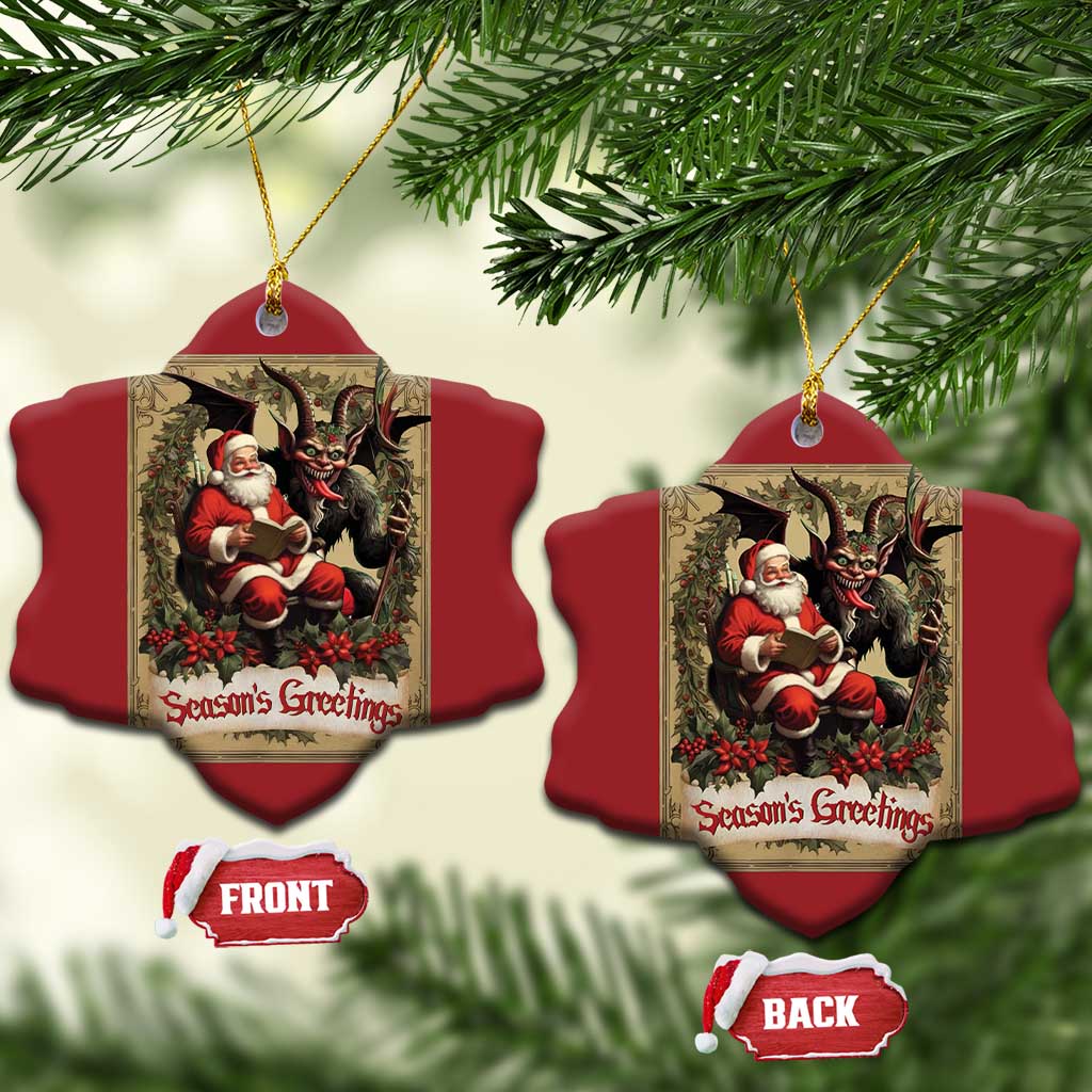 Xmas Krampus Christmas Ornament Season Greeting Vintage Tarot Card TS09