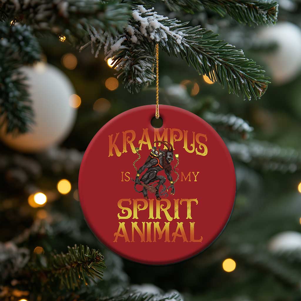 Xmas Krampus is My Spirit Animal Christmas Ornament TS09