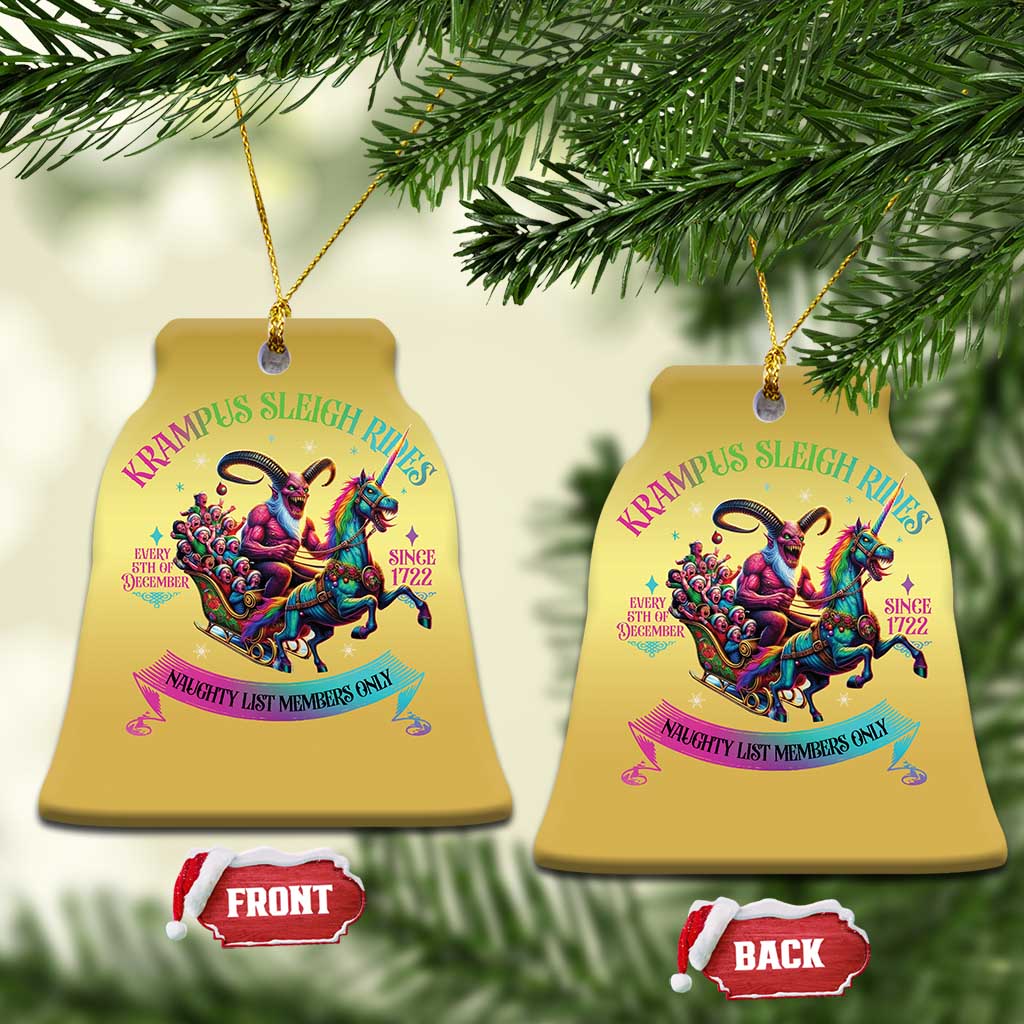 Funny Krampus Sleigh Rides Christmas Ornament Naughty List Members Only Since 1722 TS09
