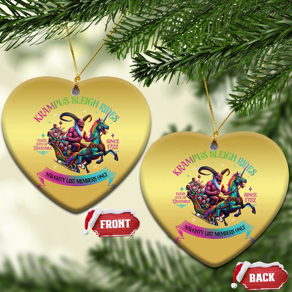 Funny Krampus Sleigh Rides Christmas Ornament Naughty List Members Only Since 1722 TS09