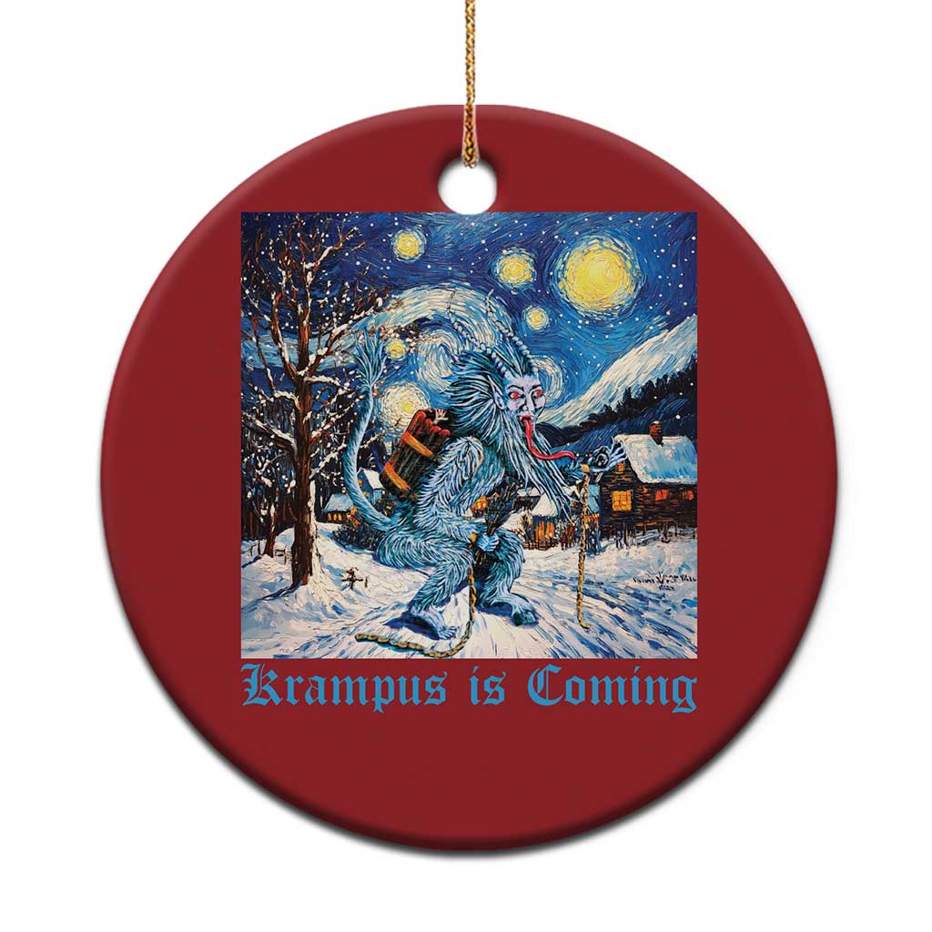 Krampus Is Coming Christmas Ornament Spooky Christmas Starry Night TS09