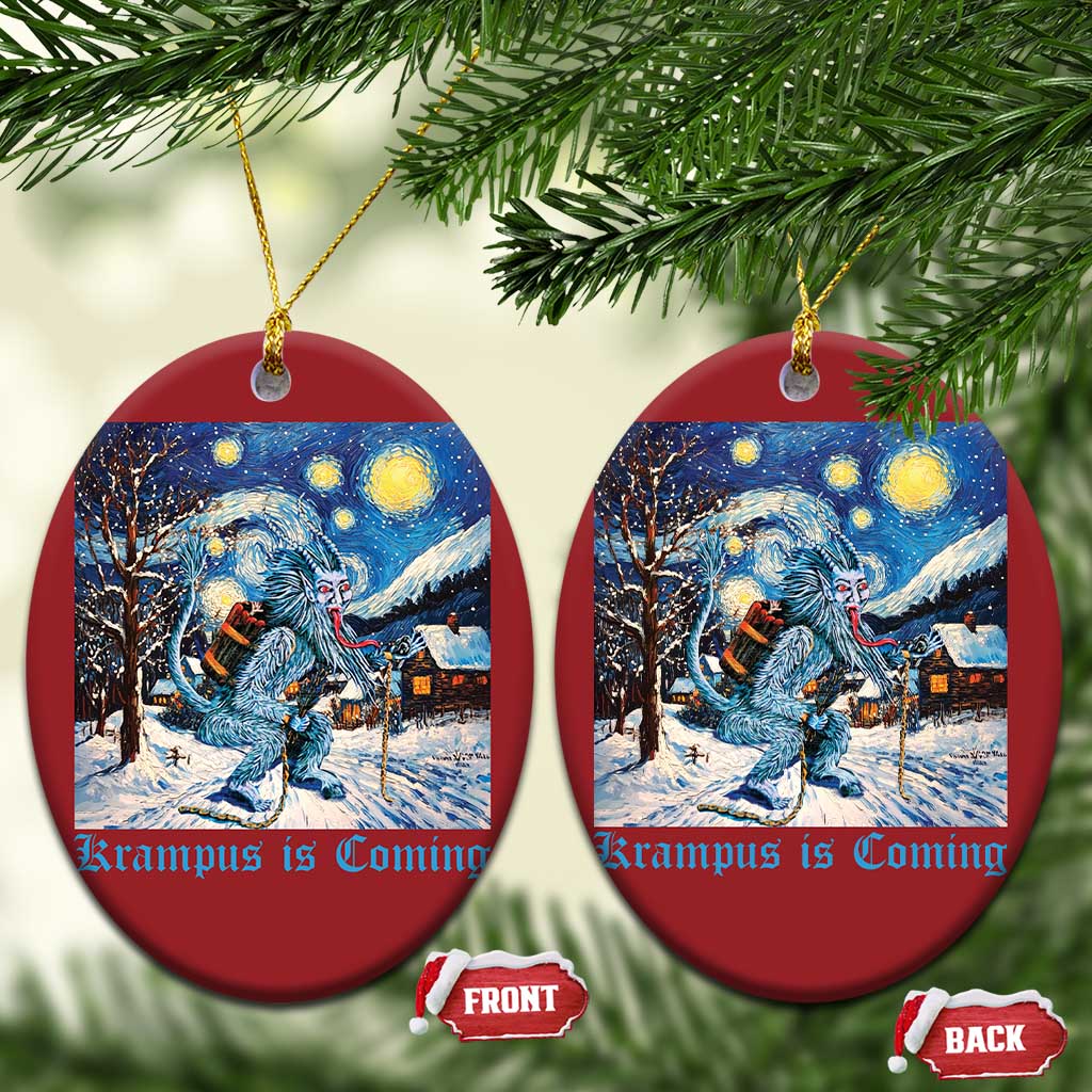 Krampus Is Coming Christmas Ornament Spooky Christmas Starry Night TS09