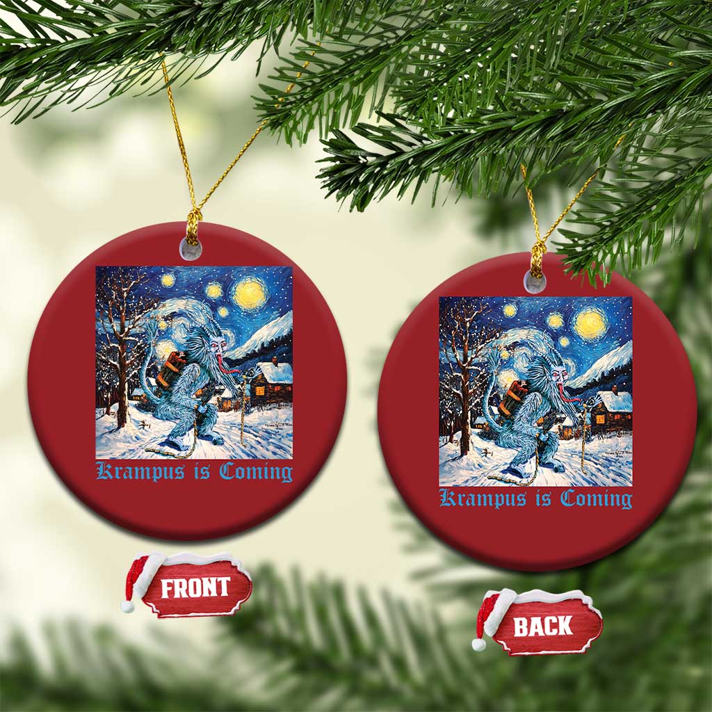Krampus Is Coming Christmas Ornament Spooky Christmas Starry Night TS09
