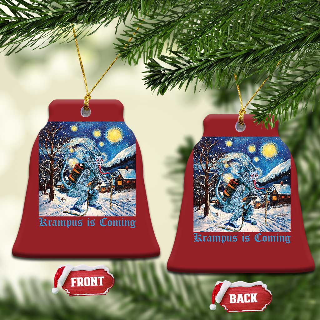 Krampus Is Coming Christmas Ornament Spooky Christmas Starry Night TS09