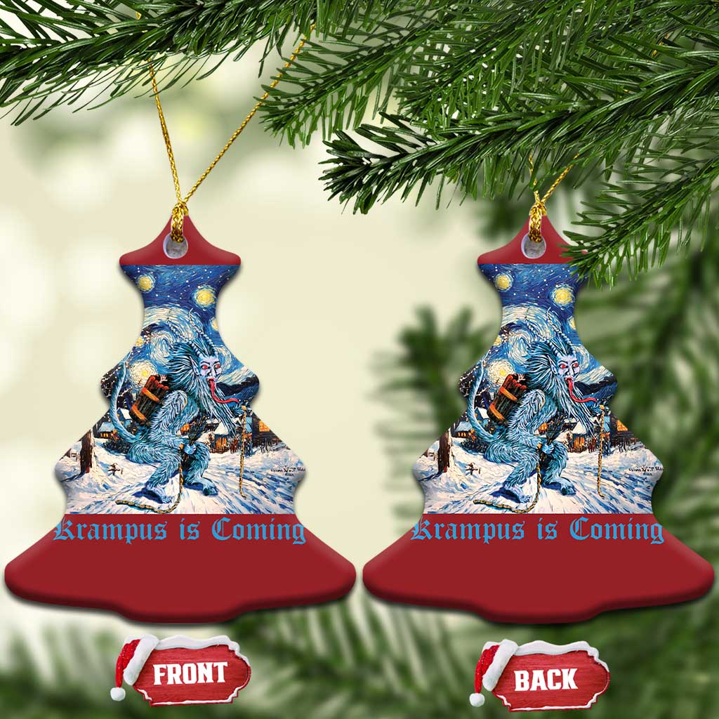 Krampus Is Coming Christmas Ornament Spooky Christmas Starry Night TS09