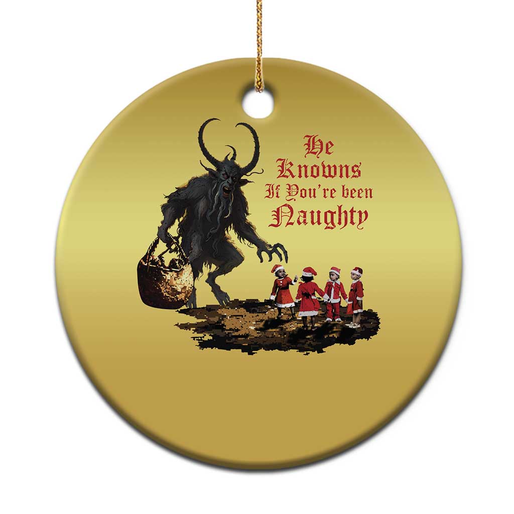 Xmas Krampus Christmas Ornament He Knows If You've Been Naughty TS09