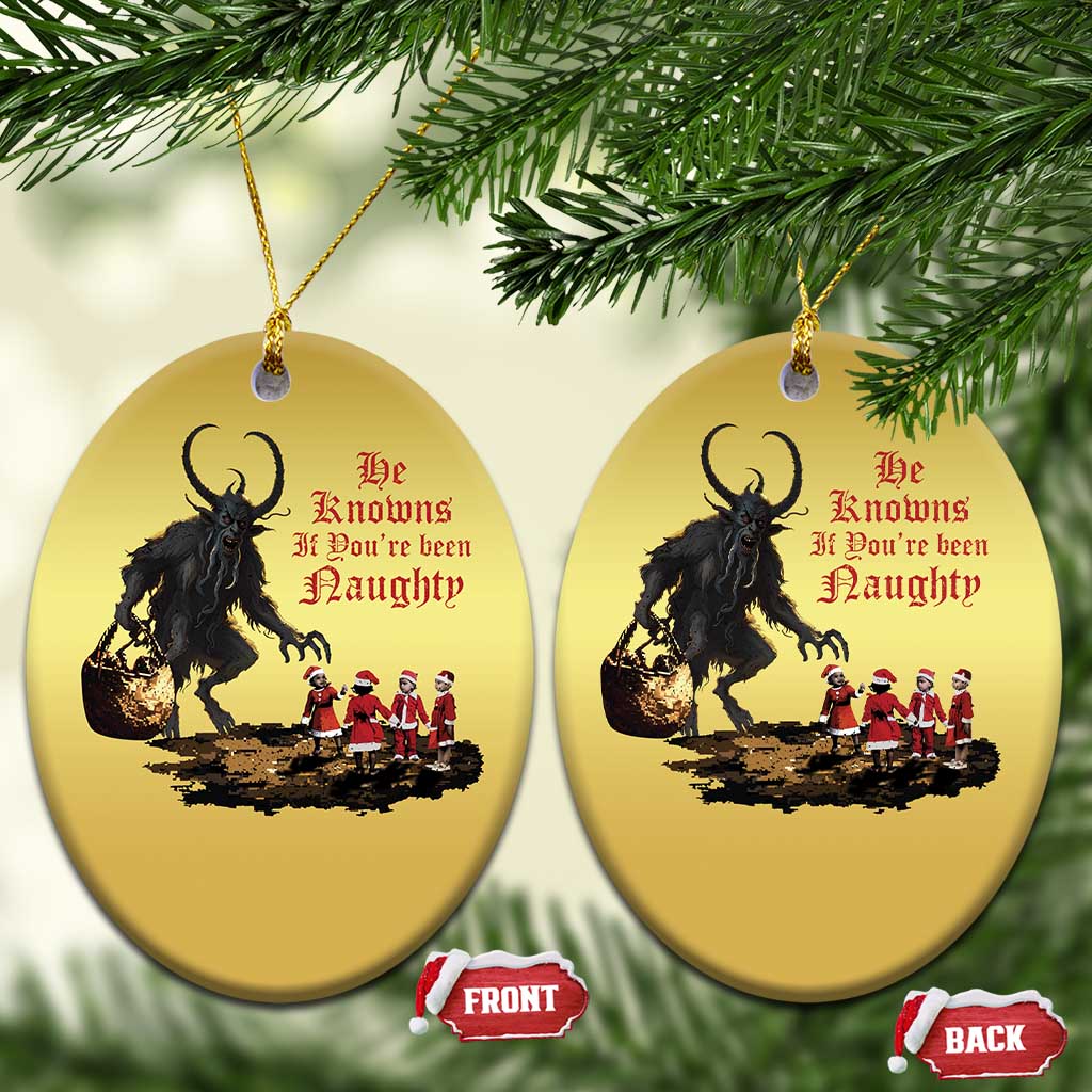 Xmas Krampus Christmas Ornament He Knows If You've Been Naughty TS09