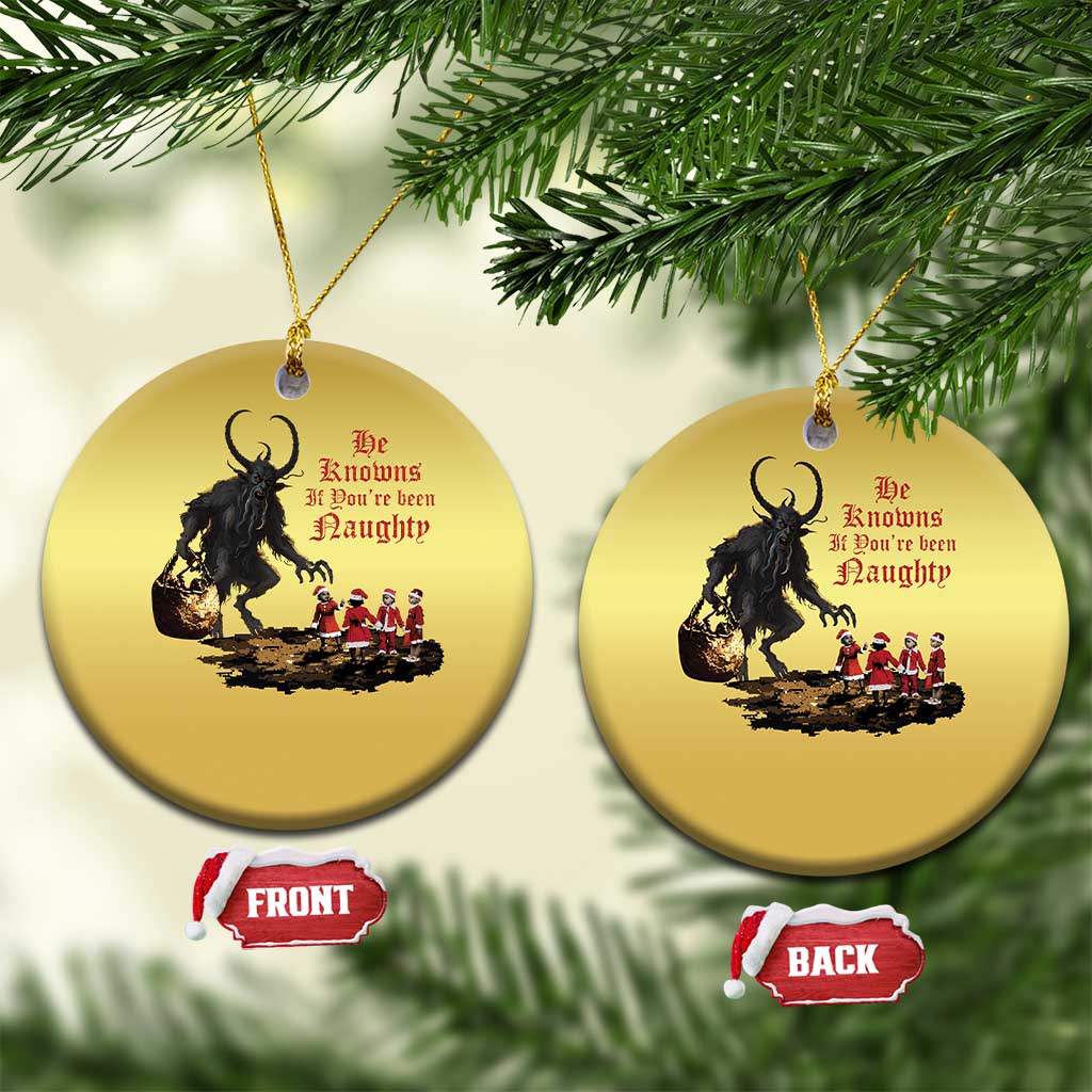 Xmas Krampus Christmas Ornament He Knows If You've Been Naughty TS09