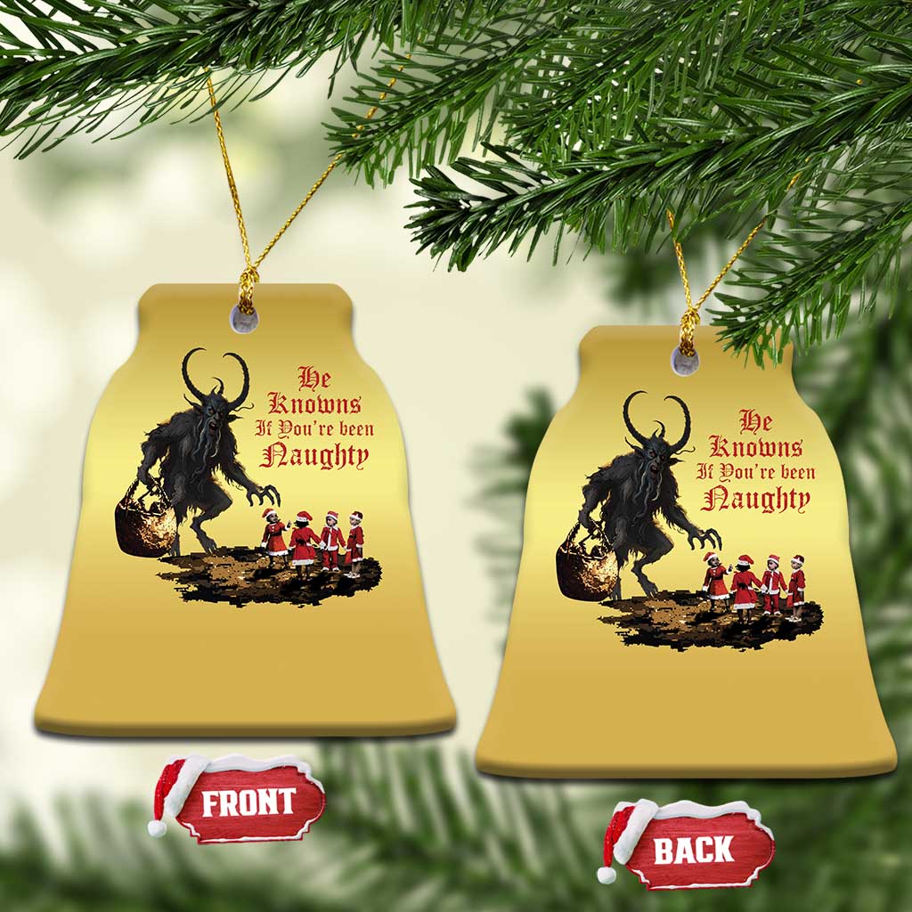 Xmas Krampus Christmas Ornament He Knows If You've Been Naughty TS09