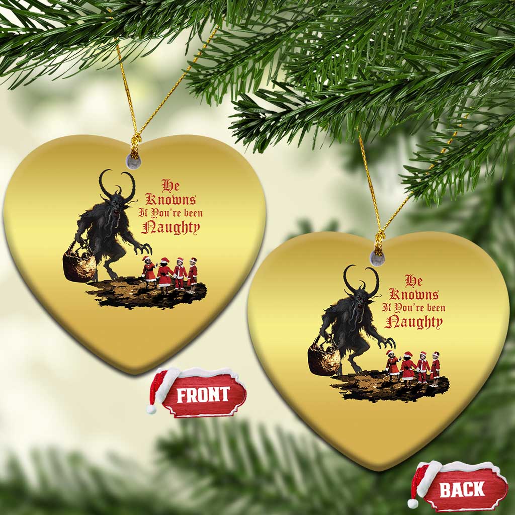 Xmas Krampus Christmas Ornament He Knows If You've Been Naughty TS09
