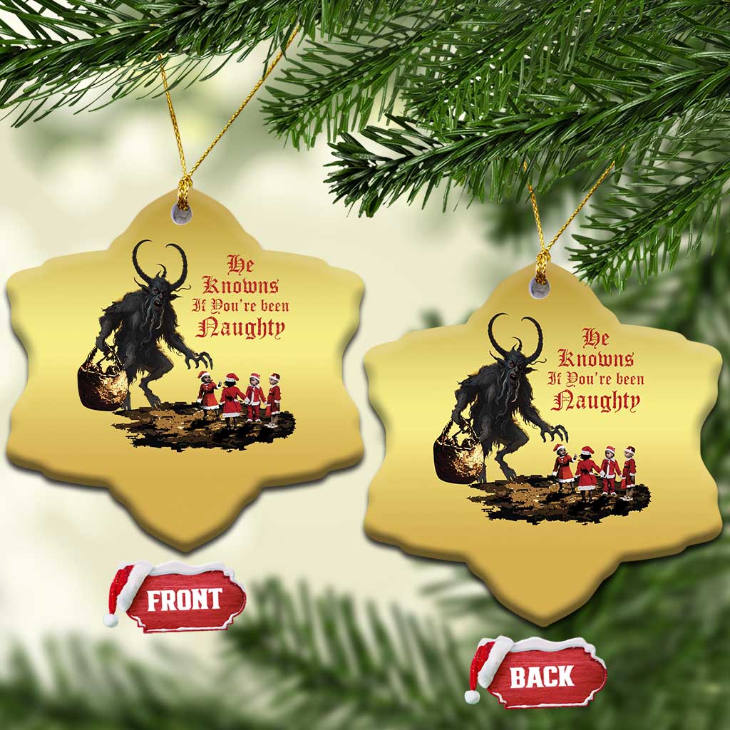 Xmas Krampus Christmas Ornament He Knows If You've Been Naughty TS09