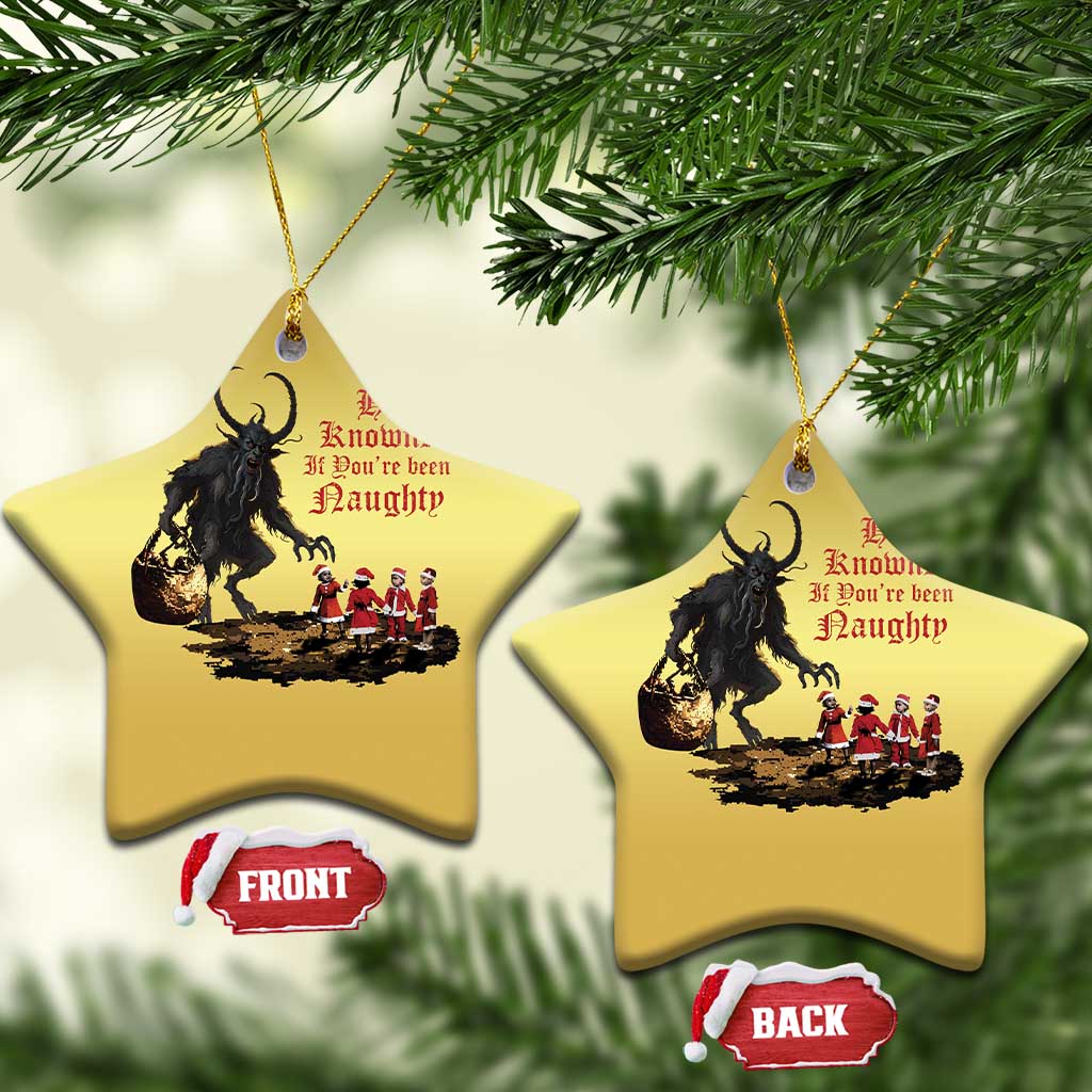 Xmas Krampus Christmas Ornament He Knows If You've Been Naughty TS09
