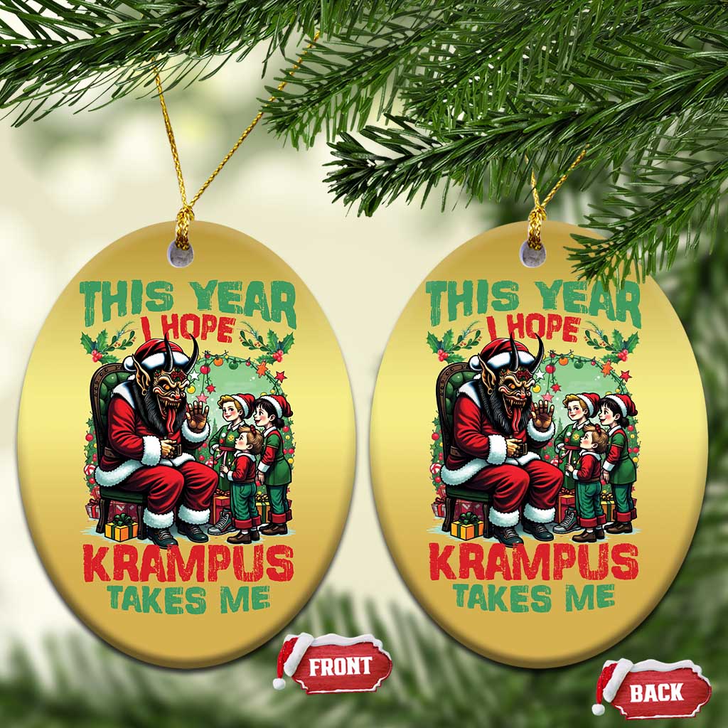 Xmas Krampus Christmas Ornament This Year I Hope Krampus Takes Me TS09