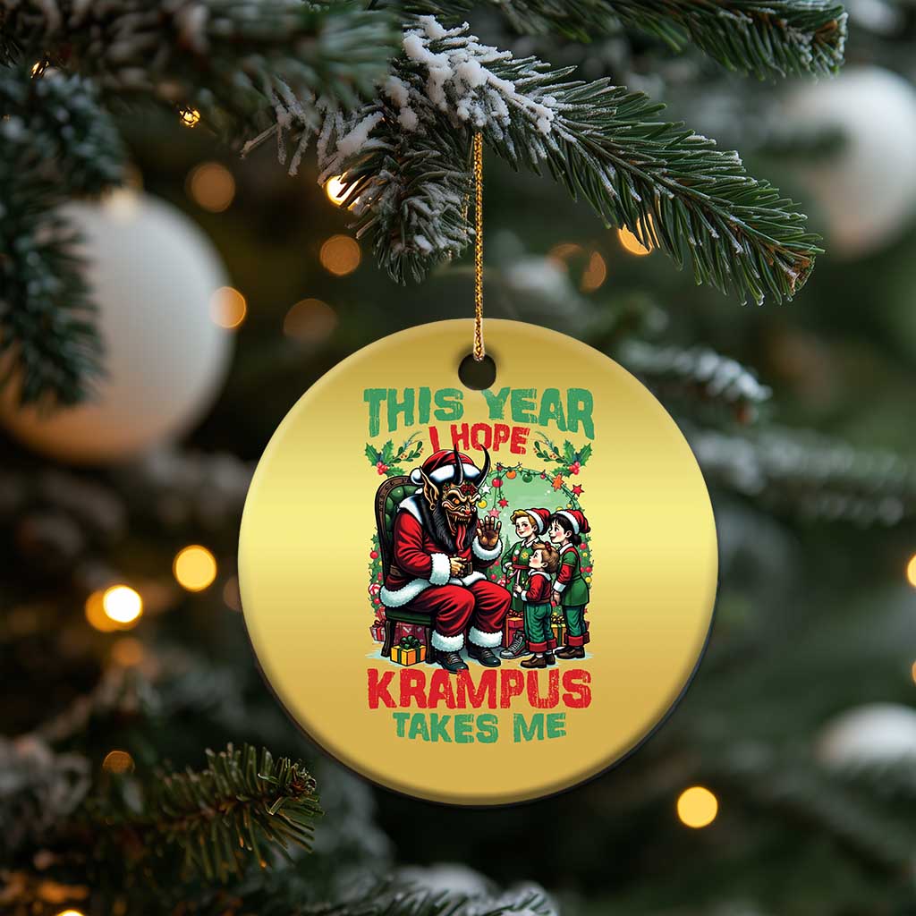 Xmas Krampus Christmas Ornament This Year I Hope Krampus Takes Me TS09