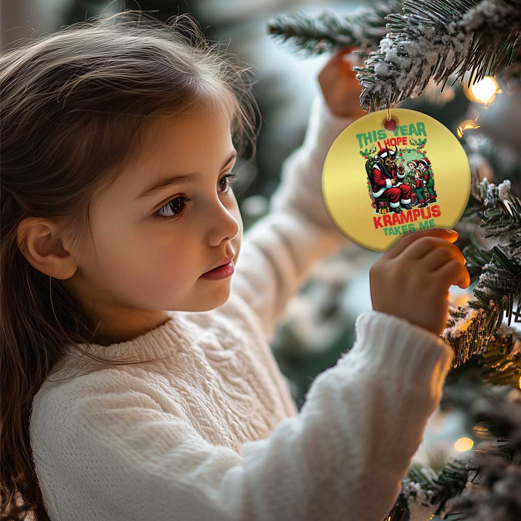 Xmas Krampus Christmas Ornament This Year I Hope Krampus Takes Me TS09