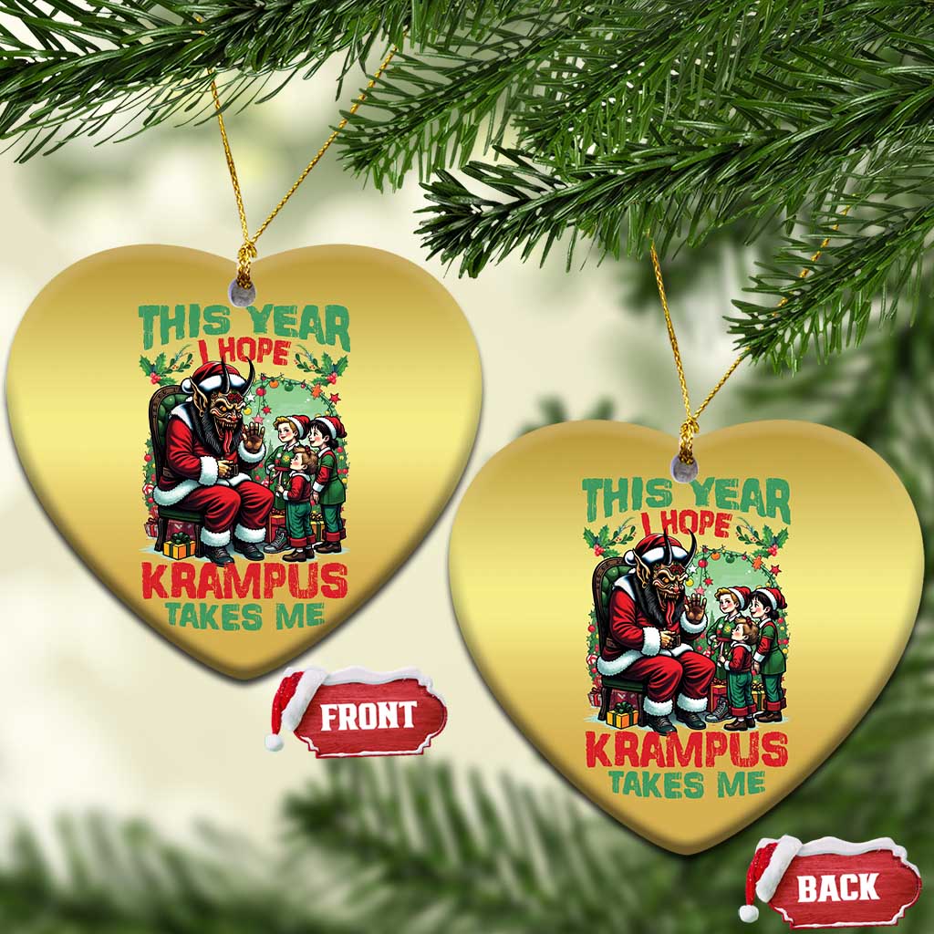 Xmas Krampus Christmas Ornament This Year I Hope Krampus Takes Me TS09
