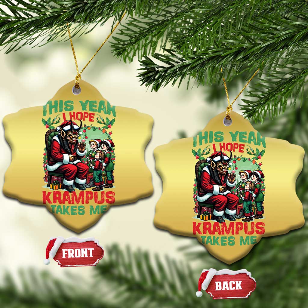Xmas Krampus Christmas Ornament This Year I Hope Krampus Takes Me TS09