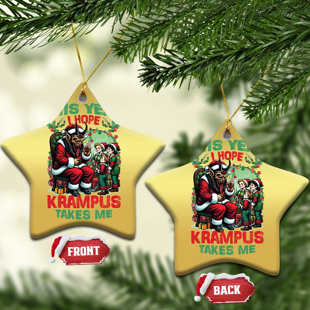 Xmas Krampus Christmas Ornament This Year I Hope Krampus Takes Me TS09