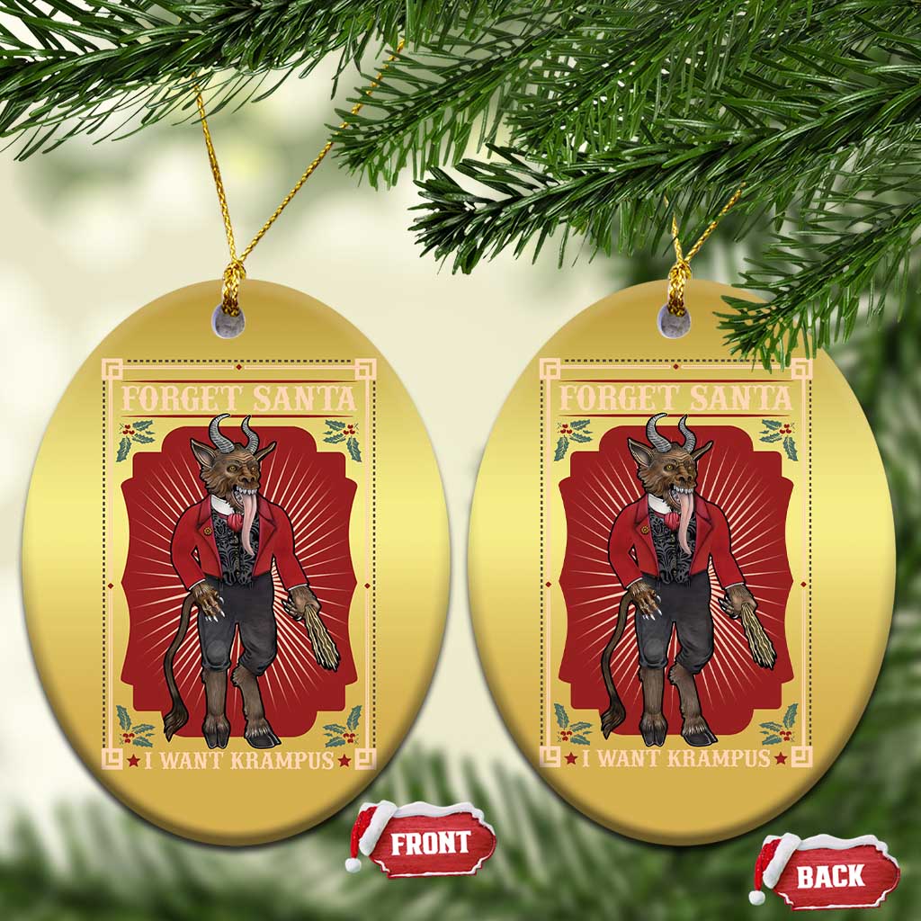 Funny Xmas Christmas Ornament Forget Santa I Want Krampus TS09