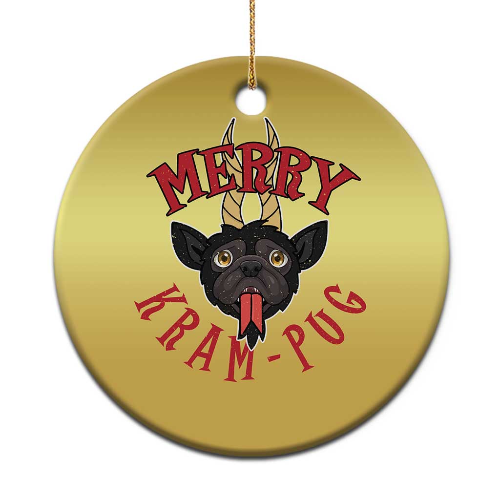 Funny Xmas Krampus Pug Dog Christmas Ornament Merry Krampug Cute Pug Satan TS09