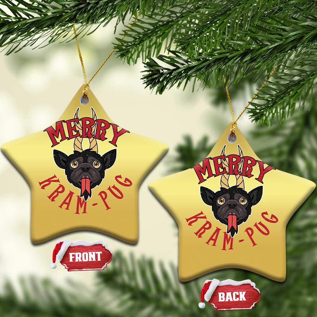 Funny Xmas Krampus Pug Dog Christmas Ornament Merry Krampug Cute Pug Satan TS09