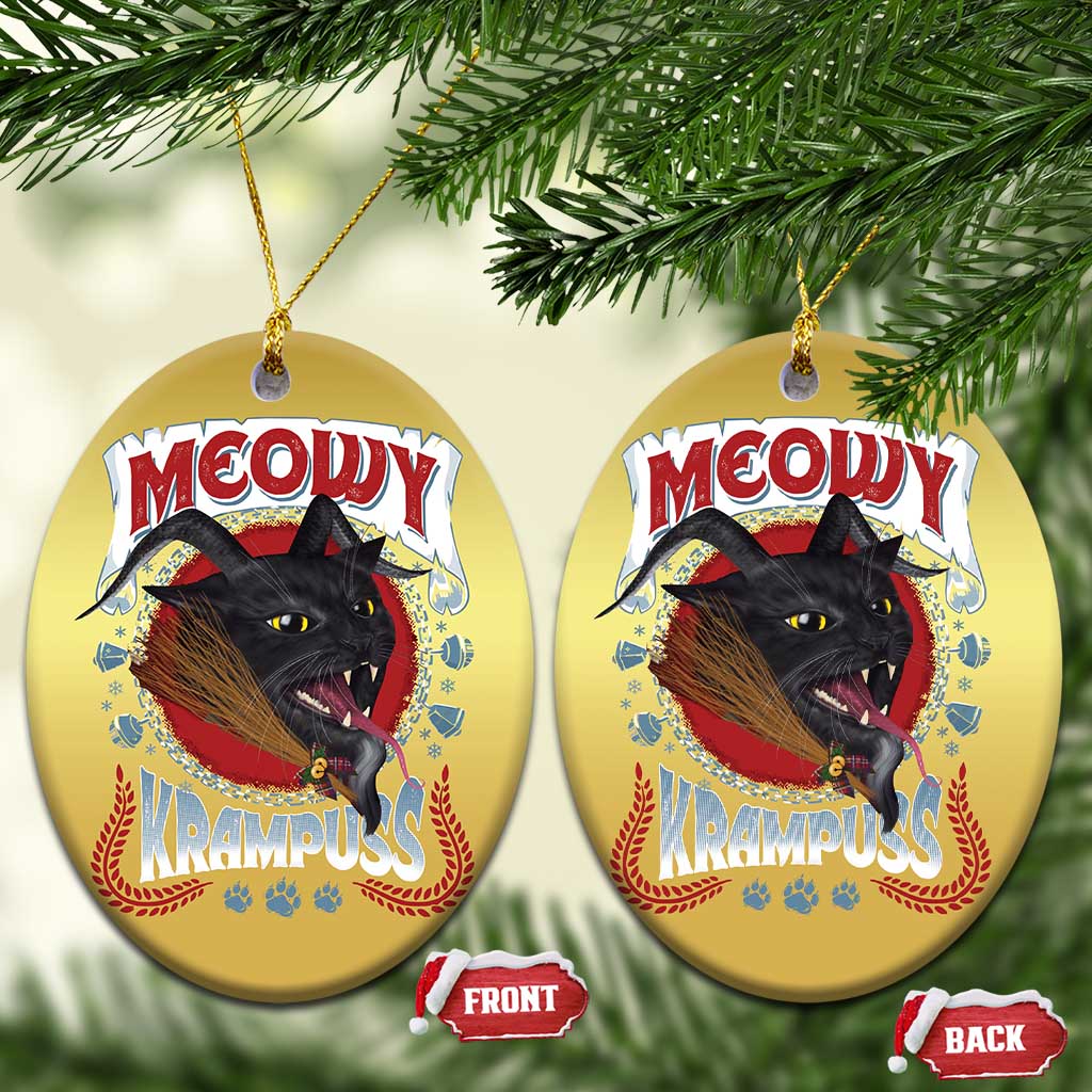 Xmas Krampus Cat Christmas Ornament Meowy Krampuss Black Cat TS09