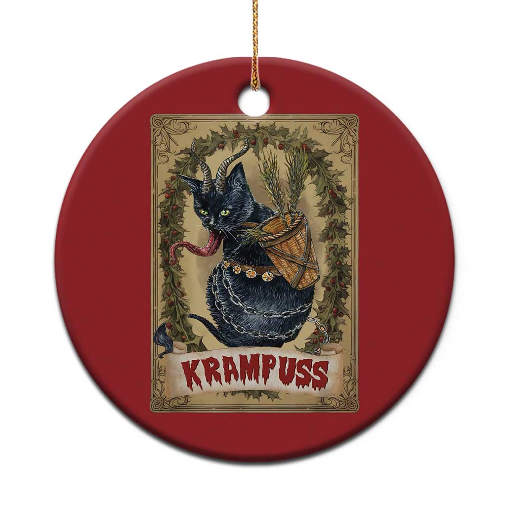 Krampus Cat Christmas Ornament Krampuss Black Cat Vintage Horror Christmas TS09