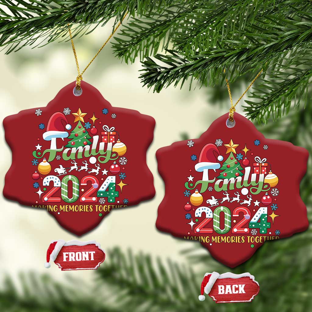 Family Christmas 2024 Making Memories Together Christmas Ornament TS09