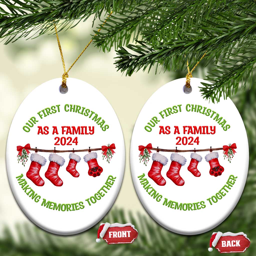 First Christmas As A Family Christmas Ornament Making Memories Together Xmas 2024 TS09