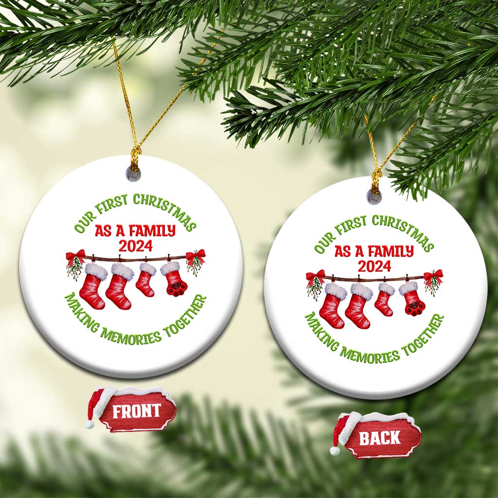 First Christmas As A Family Christmas Ornament Making Memories Together Xmas 2024 TS09