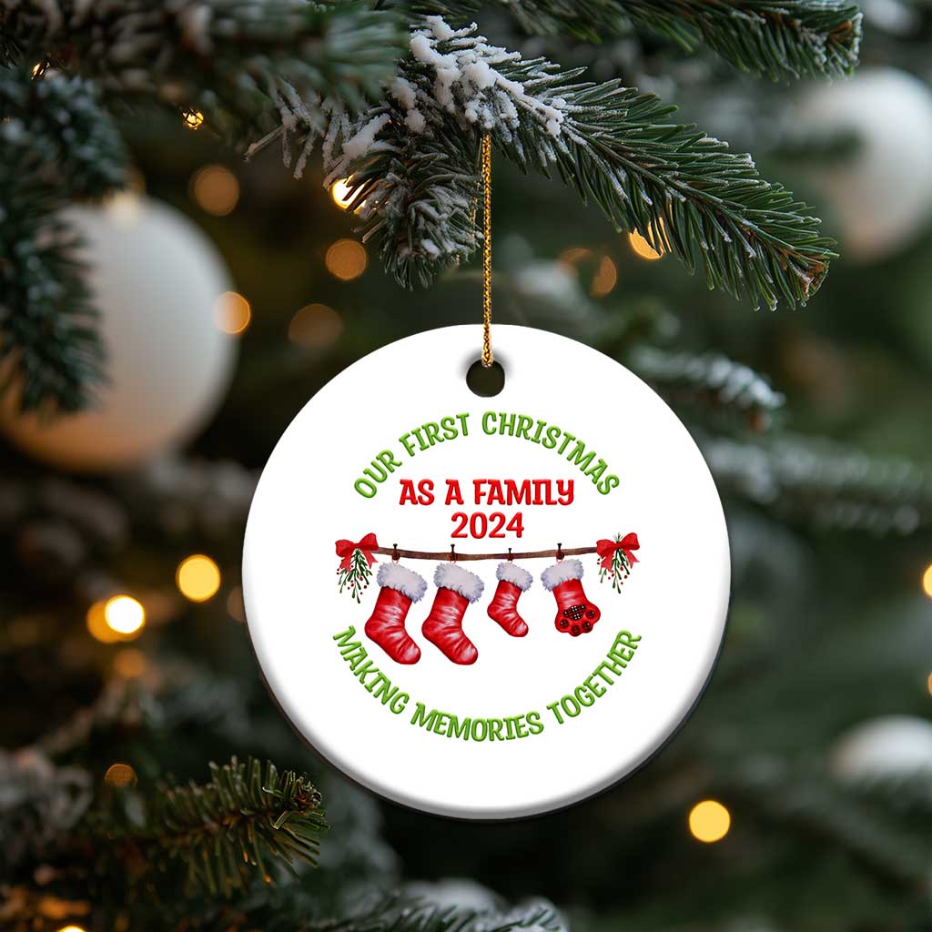 First Christmas As A Family Christmas Ornament Making Memories Together Xmas 2024 TS09