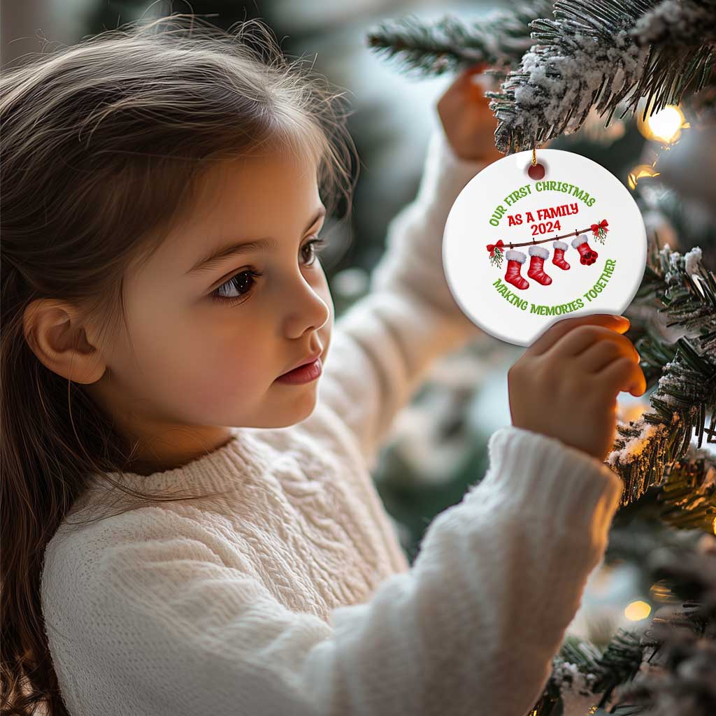 First Christmas As A Family Christmas Ornament Making Memories Together Xmas 2024 TS09