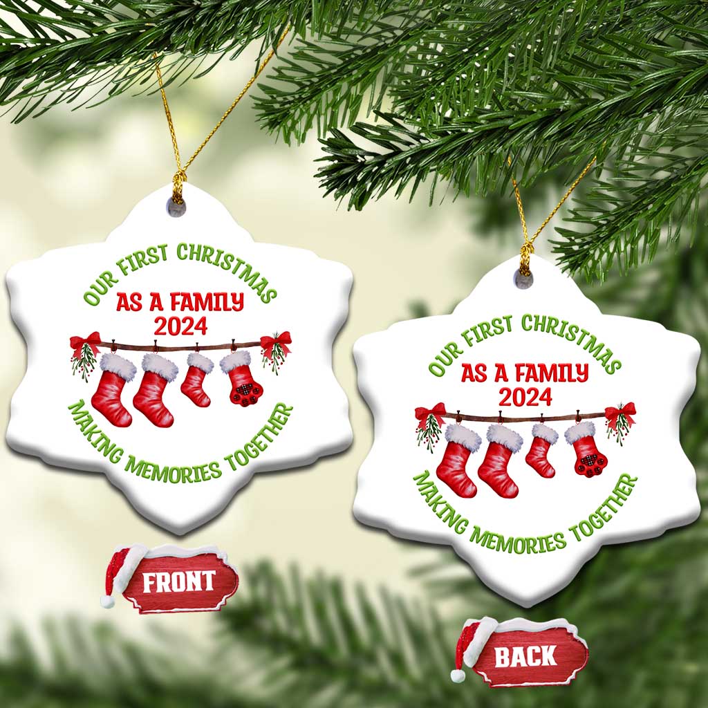 First Christmas As A Family Christmas Ornament Making Memories Together Xmas 2024 TS09