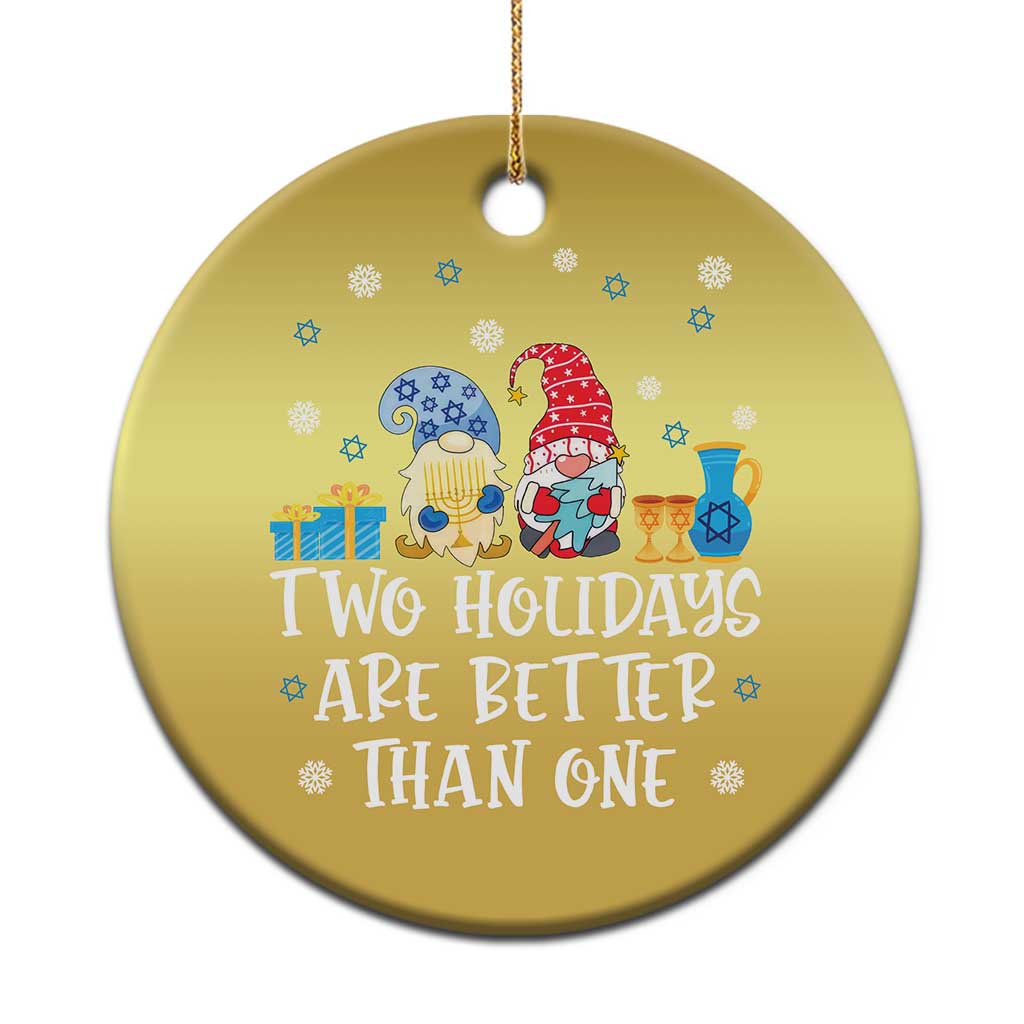 Christmas Hanukkah Christmas Ornament Two Holidays Are Better Than One Jewish Gnome TS09