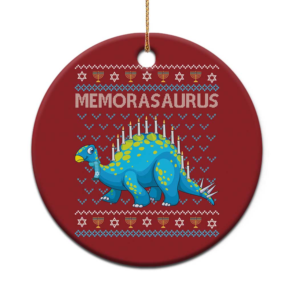 Hanukkah Dinosaur Christmas Ornament Menorasaurus Menorah Dino TS09